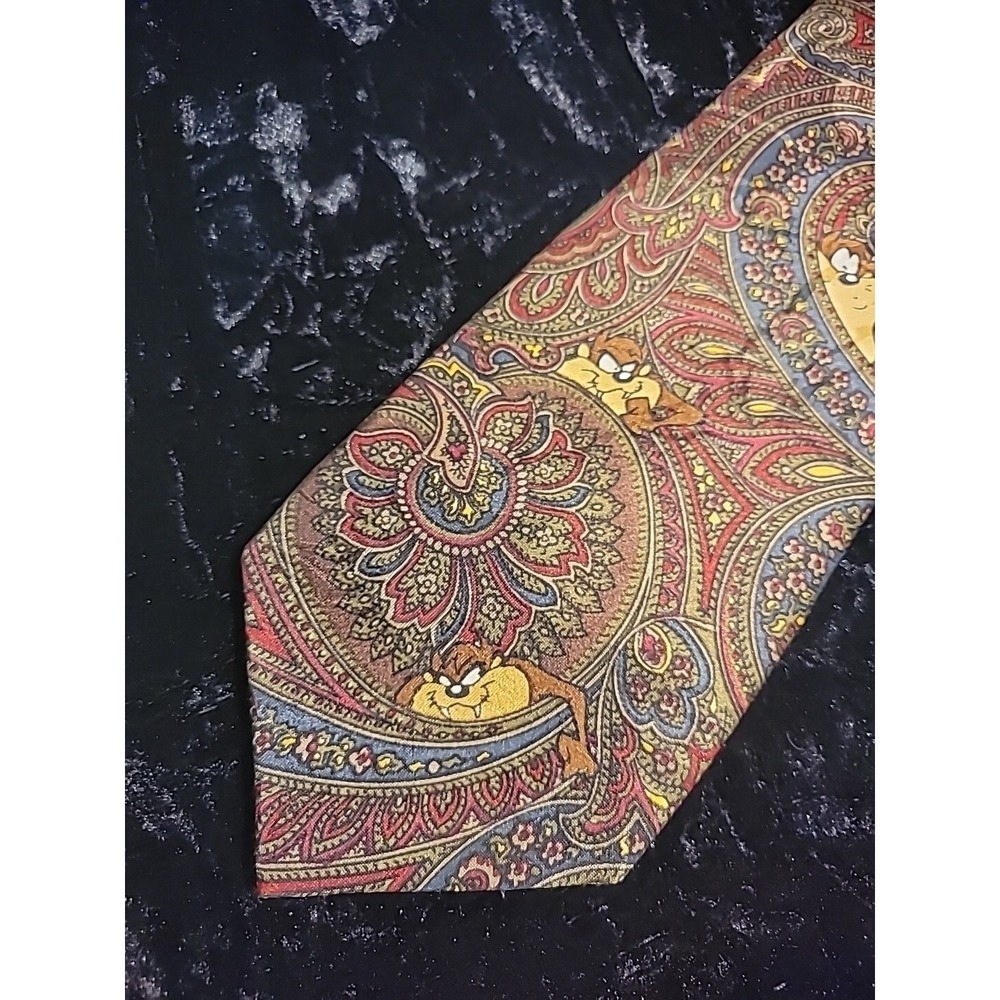 Looney Tunes Mania Mens Neck Tie Tazmainian Devel Taz Character Professional